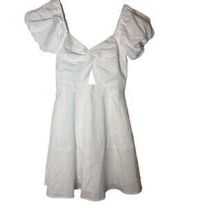 NWT Trixxi white keyhole off shoulder dress. Size S.  Wedding rehearsal shower